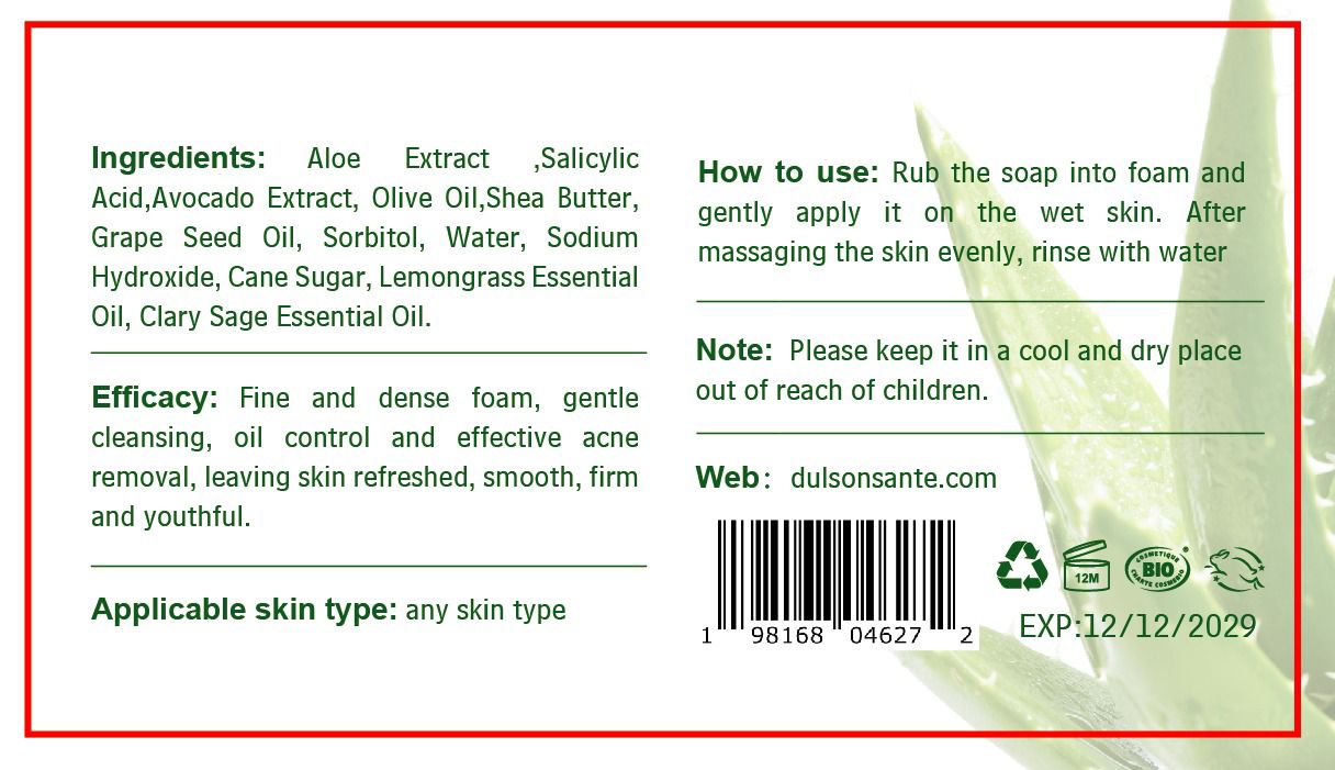 Cool Fresh Aloe Soap Bar – Natural Acne Care | 100g – Image 4